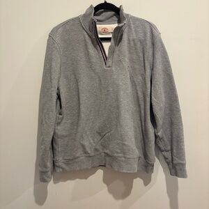 Gray Brooks brothers quarter zip sweater